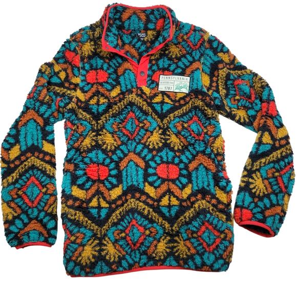 Home Free 1/4 Snap Sherpa Pullover Sweater Men's S Pennsylvania Keystone Fleece - Picture 1 of 6